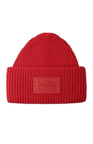 Coach Women's Patch Beanie, Sport RED | Amazon (US)