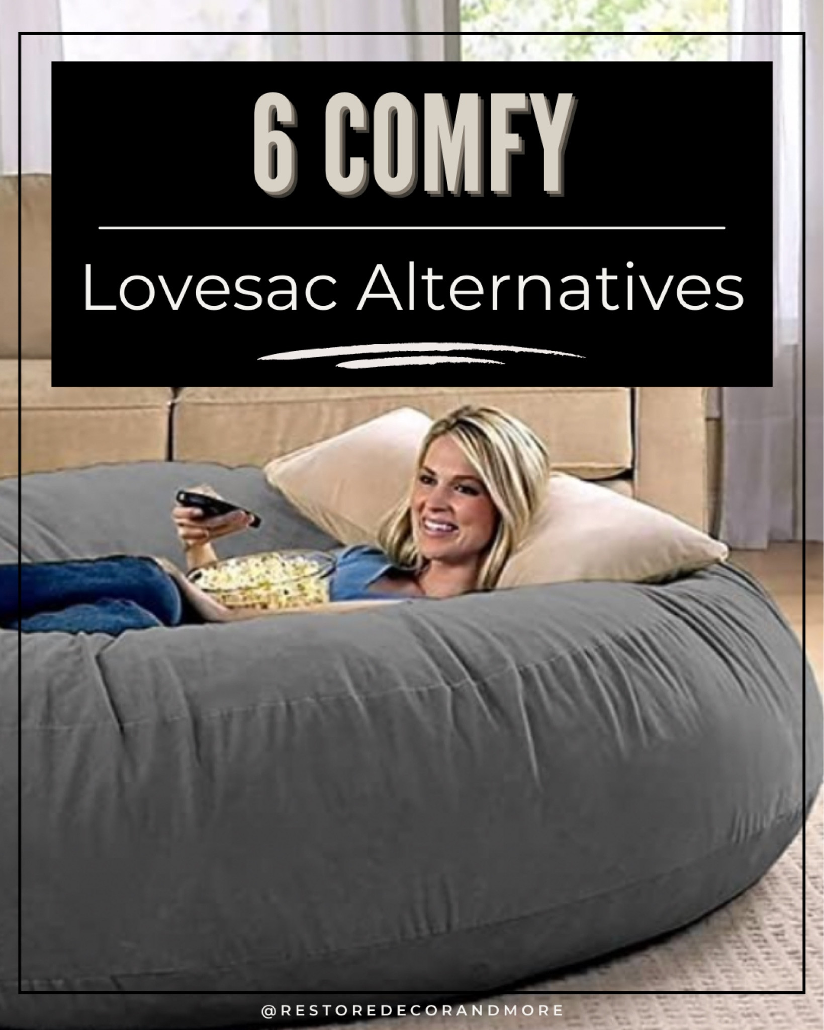 6' Huge Bean Bag Chair With Memory Foam Filling And Washable Cover Charcoal  - Relax Sacks : Target