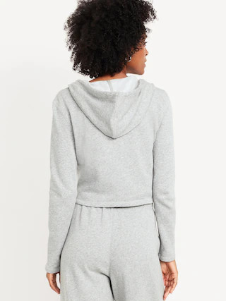 SoComfy Cropped Zip Hoodie Sweatshirt | Old Navy (US)