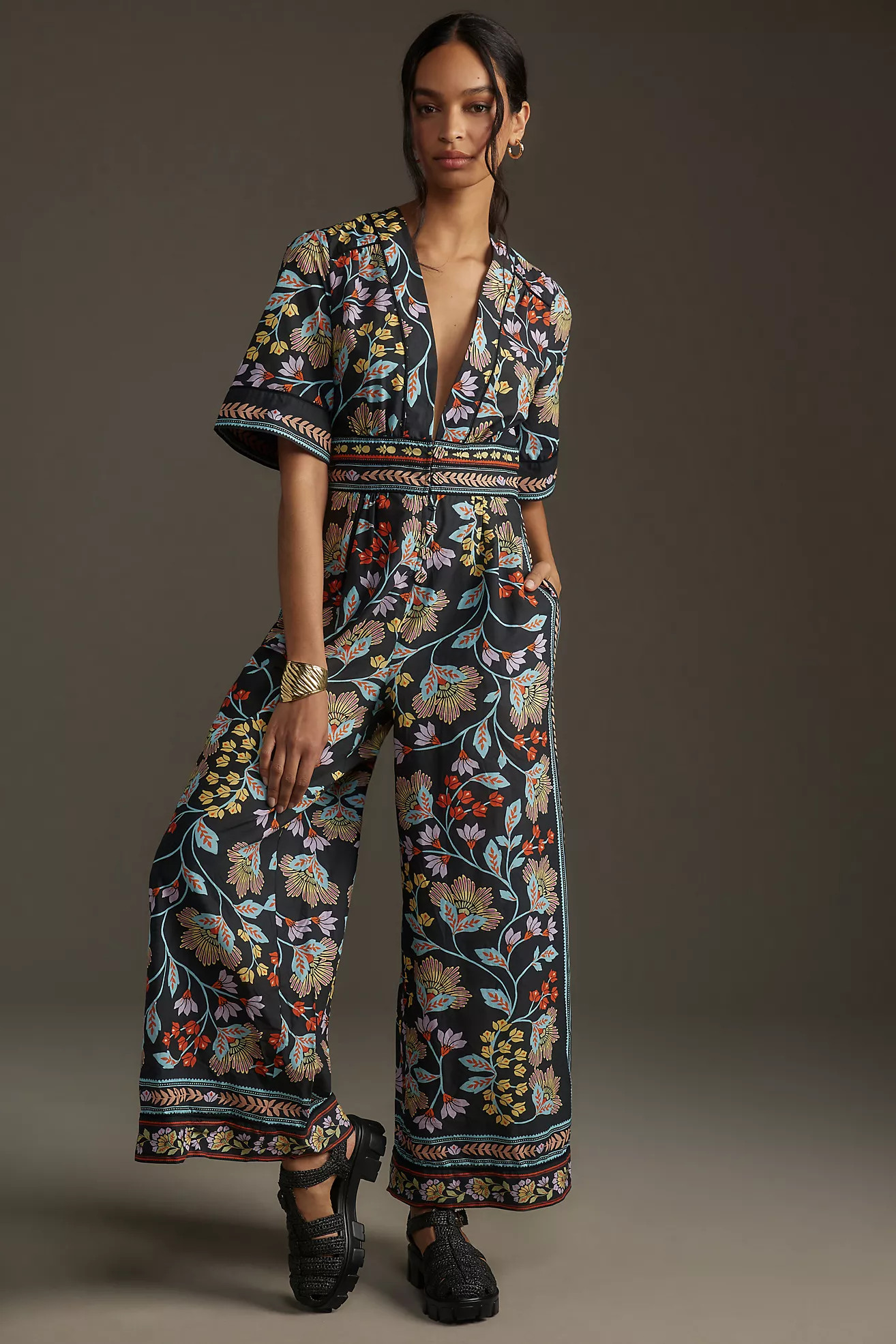 Farm Rio Flowery Jumpsuit | Anthropologie (US)