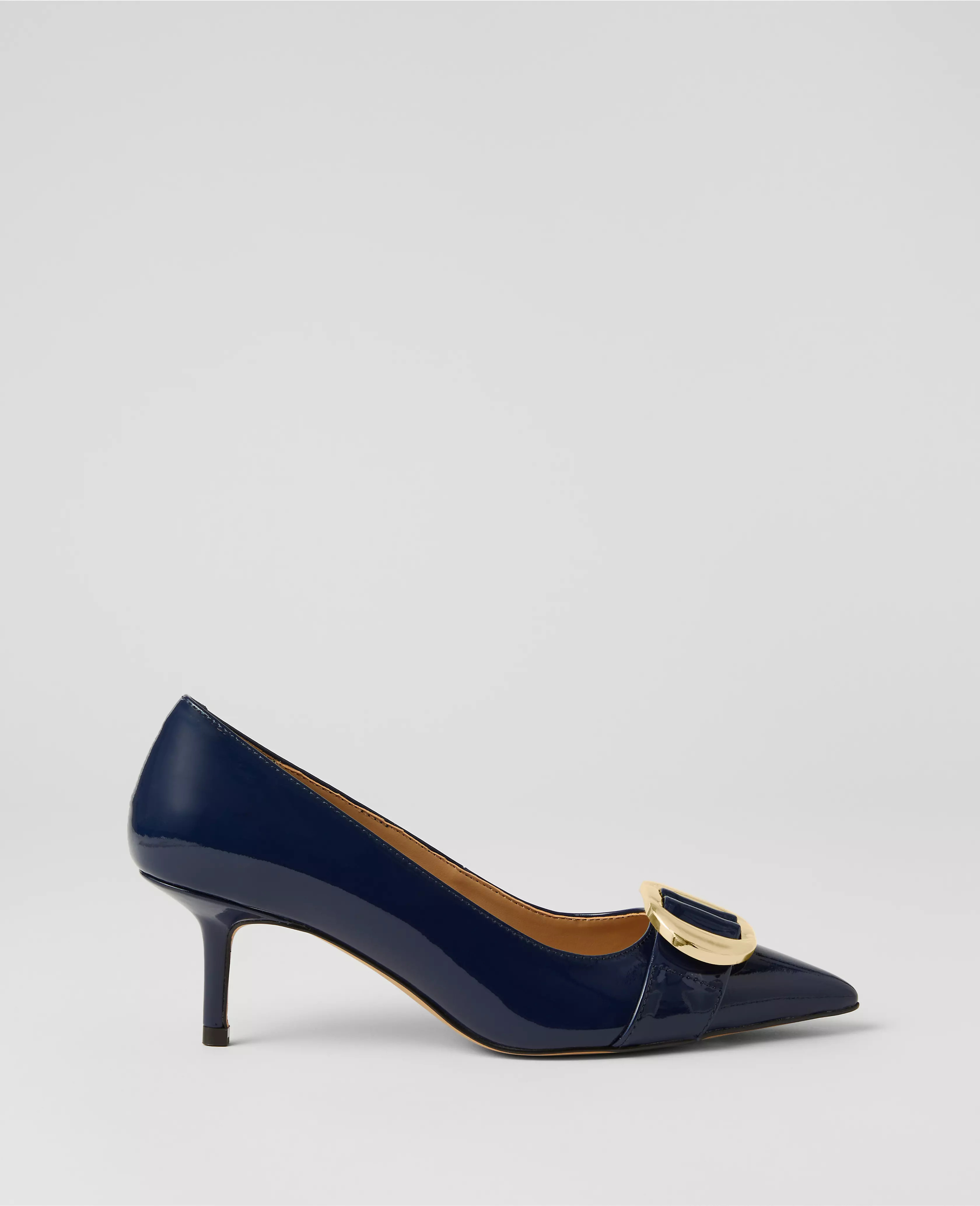 Pointy Toe Patent Buckle Pumps | Ann Taylor