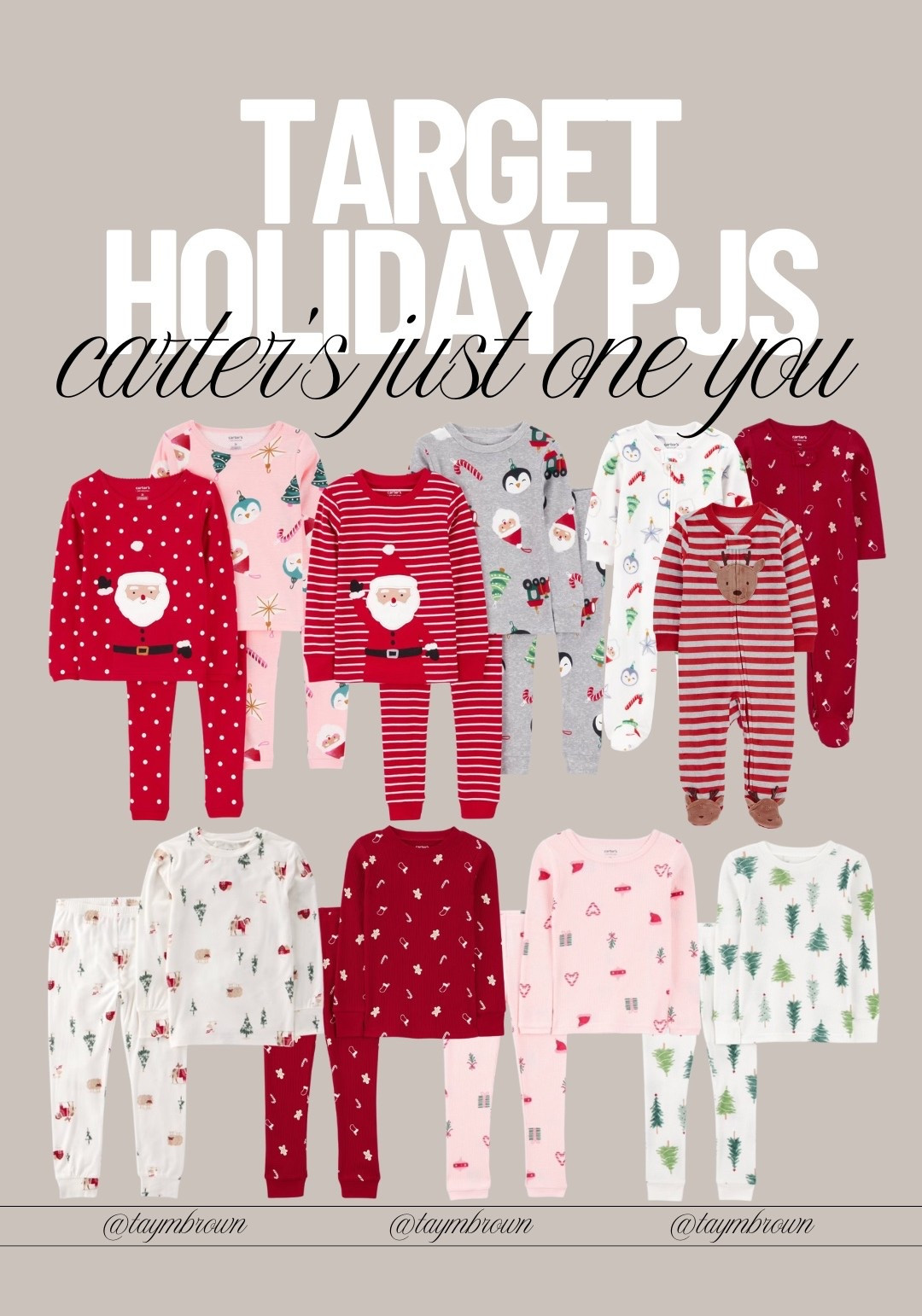 #ad New in at Target 😍 Holiday pjs for babies & toddlers from Carter’s Just One You! Affordable and great quality!! 🎄 

@target @carters #targetpartner #target #carters #cartersjustoneyou 

#LTKKids #LTKHoliday #LTKBaby