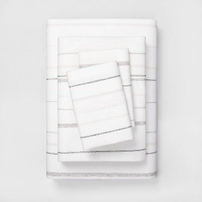 Organic Stripe Sheet set - Warm Neutrals - Hearth & Hand™ with Magnolia | Target