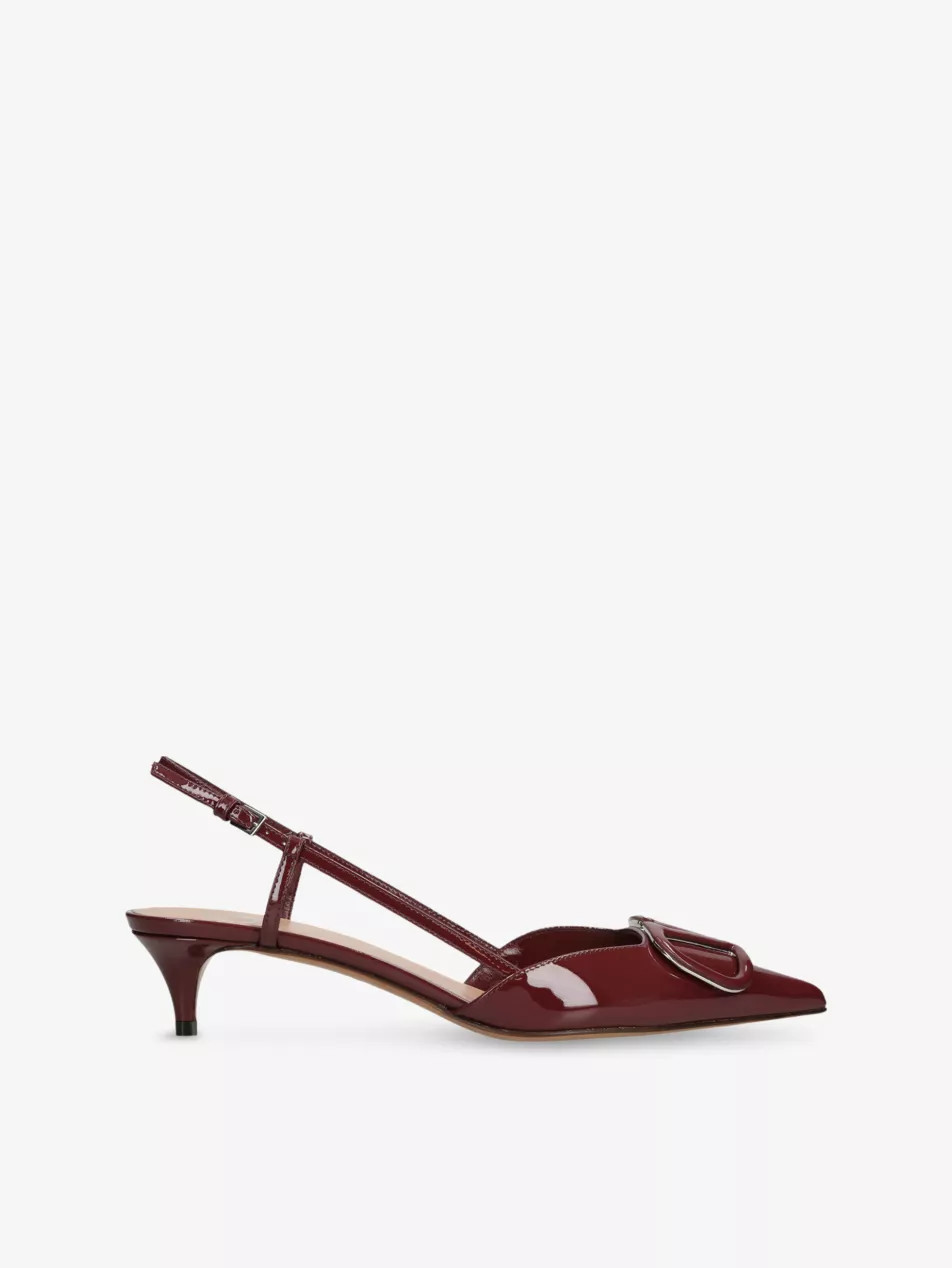 Vlogo Signature 40 Patent-Leather Slingback Courts | Selfridges