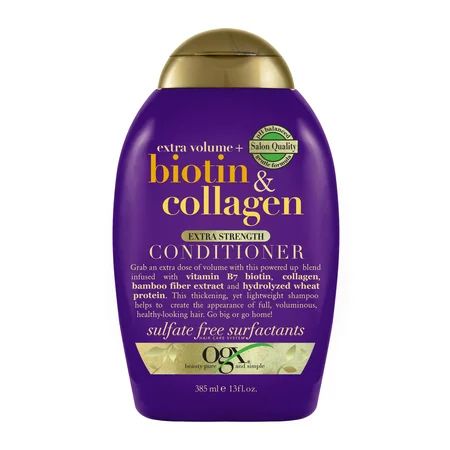 OGX Thick & Full + Biotin & Collagen Extra Strength Volumizing Daily Conditioner with Vitamin B7 & H | Walmart (US)