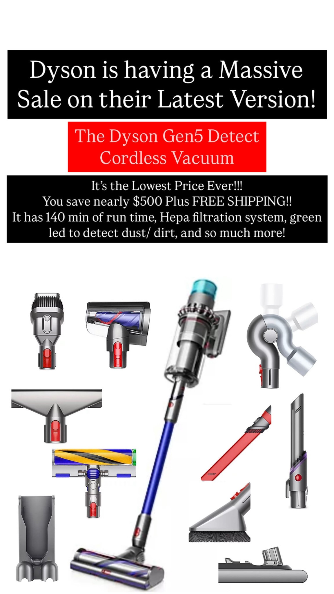 This is truly the best deal I have seen on a Dyson and the best part is that it’s the Latest version! Run don’t walk before it’s gone! 

#LTKGiftGuide #LTKSaleAlert #LTKHome