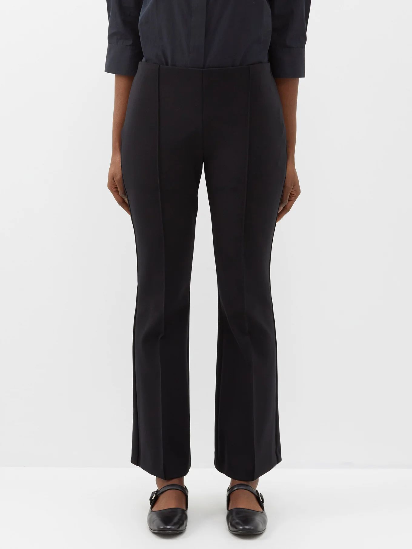 Beca pintucked flared trousers | The Row | Matches (EU)