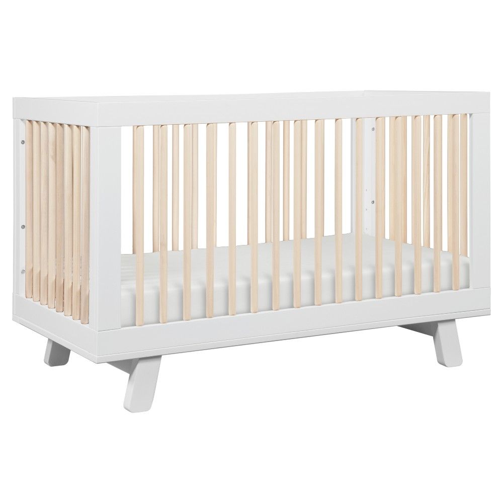 Babyletto Hudson 3-in-1 Convertible Crib, Greenguard Gold Certified - White/Washed Natural | Target