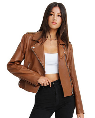 Women's Just Friends Leather Jacket | Macy's