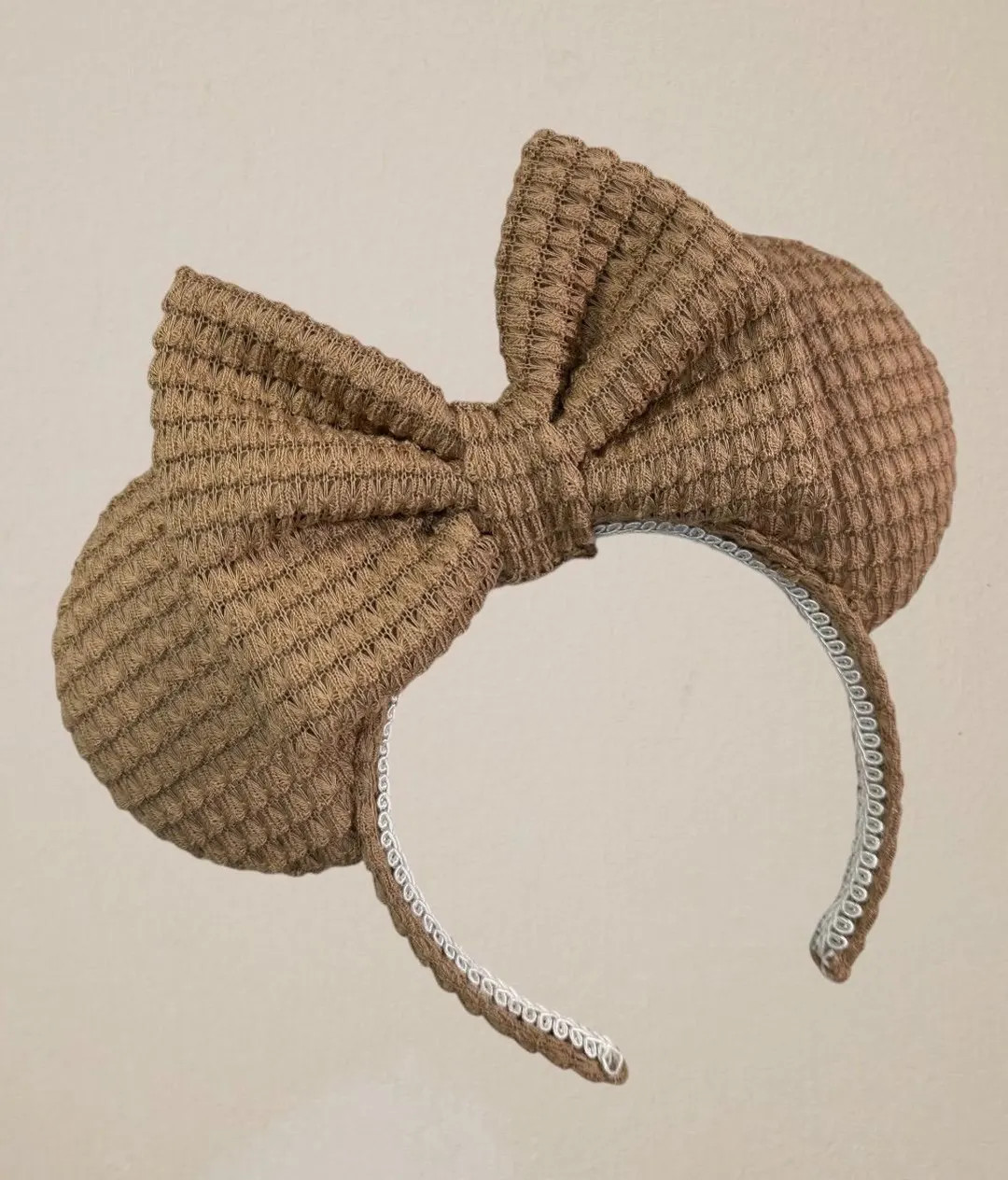 Mocha Brown Fall Knit Mickey Ears: Adult Women's Neutral Animal Kingdom Ears | Etsy (US)