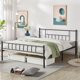 SmileMart Modern Spindle Headboard & Footboard Metal Queen Bed, Black - Walmart.com | Walmart (US)