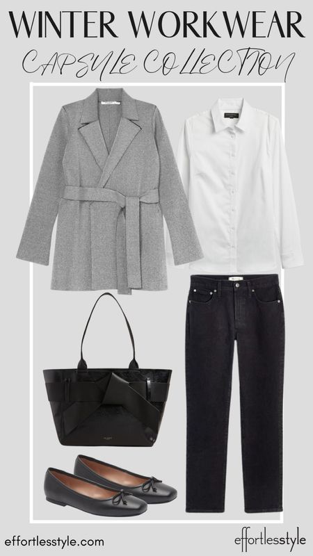 Sweater Blazer + Button-Up Shirt + Black Jeans

#LTKworkwear #LTKstyletip #LTKSeasonal