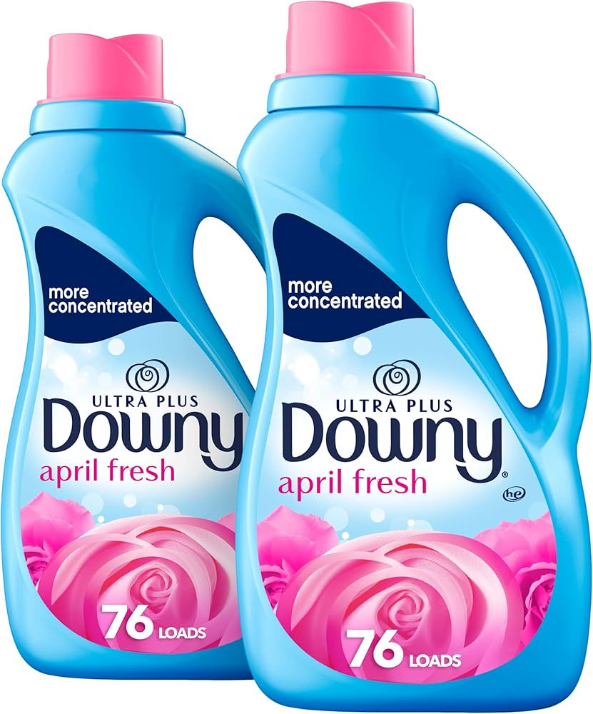 Downy Ultra Plus Laundry Fabric Softener Liquid, April Fresh Scent, 152 Total Loads (Pack Of 2) | Amazon (US)