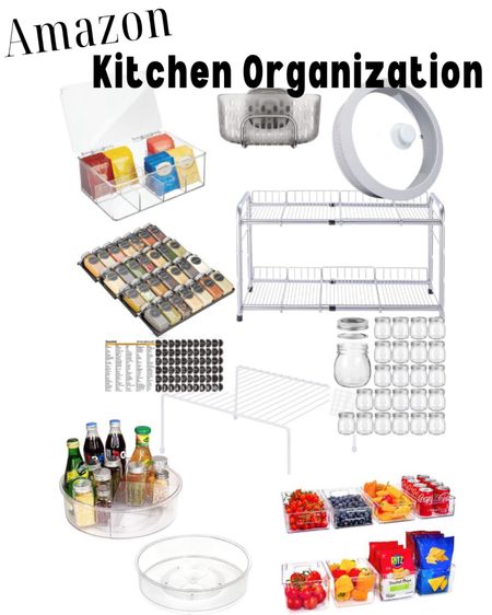 Get your kitchen organized with these affordable kitchen cabinet, drawer, and pantry organization finds from Amazon. Several items are currently on sale at huge discounts! Clear pantry, fridge and cabinet storage bins, adjustable under sink storage shelf, tea bag storage box, spice jars and organizer for drawers, clear lazy Susan cabinet organizer is great for oil, vinegar, and large spices. Create custom seasoning blends and store them in the 10 oz curved mason jars. The best microwave splatter cover. The best heavy duty in-sink storage caddy for sponges and dish washing supplies.

#LTKunder50 #LTKsalealert #LTKhome