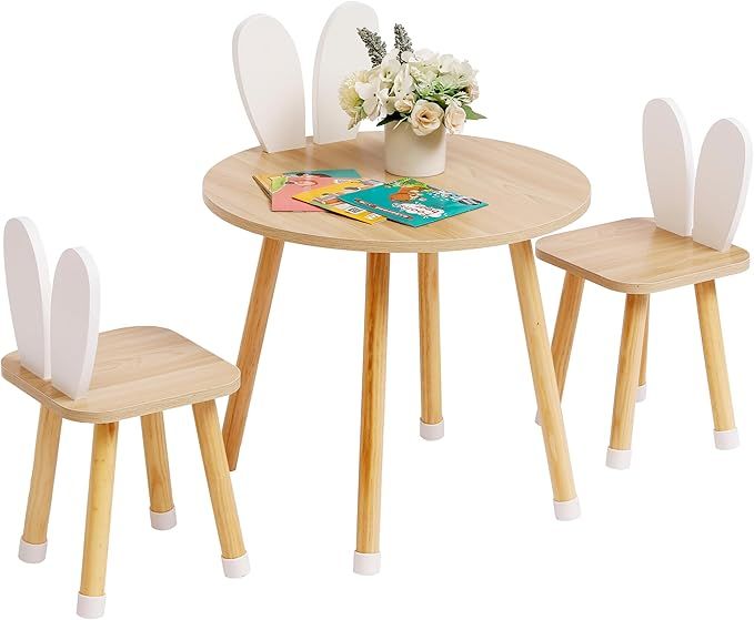 ROSE MERRY Toddler Table and Chair Set, Kids Table and Chair Set No Need Corner Protection, Toddl... | Amazon (US)