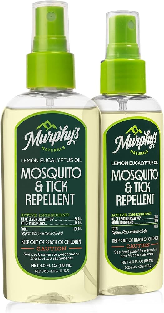 Murphy's Naturals Mosquito & Tick Bug Repellent Spray, Oil of Lemon Eucalyptus for Skin + Outdoor... | Amazon (US)