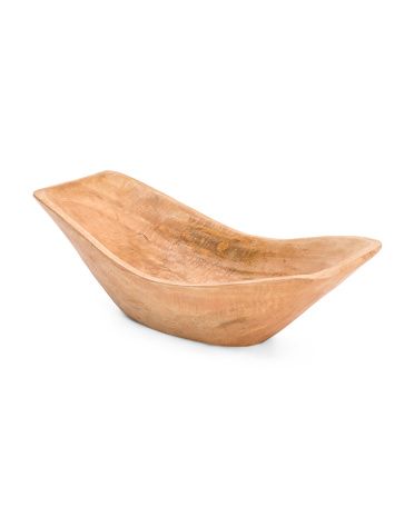 Hand Carved Mango Wood Bowl | TJ Maxx