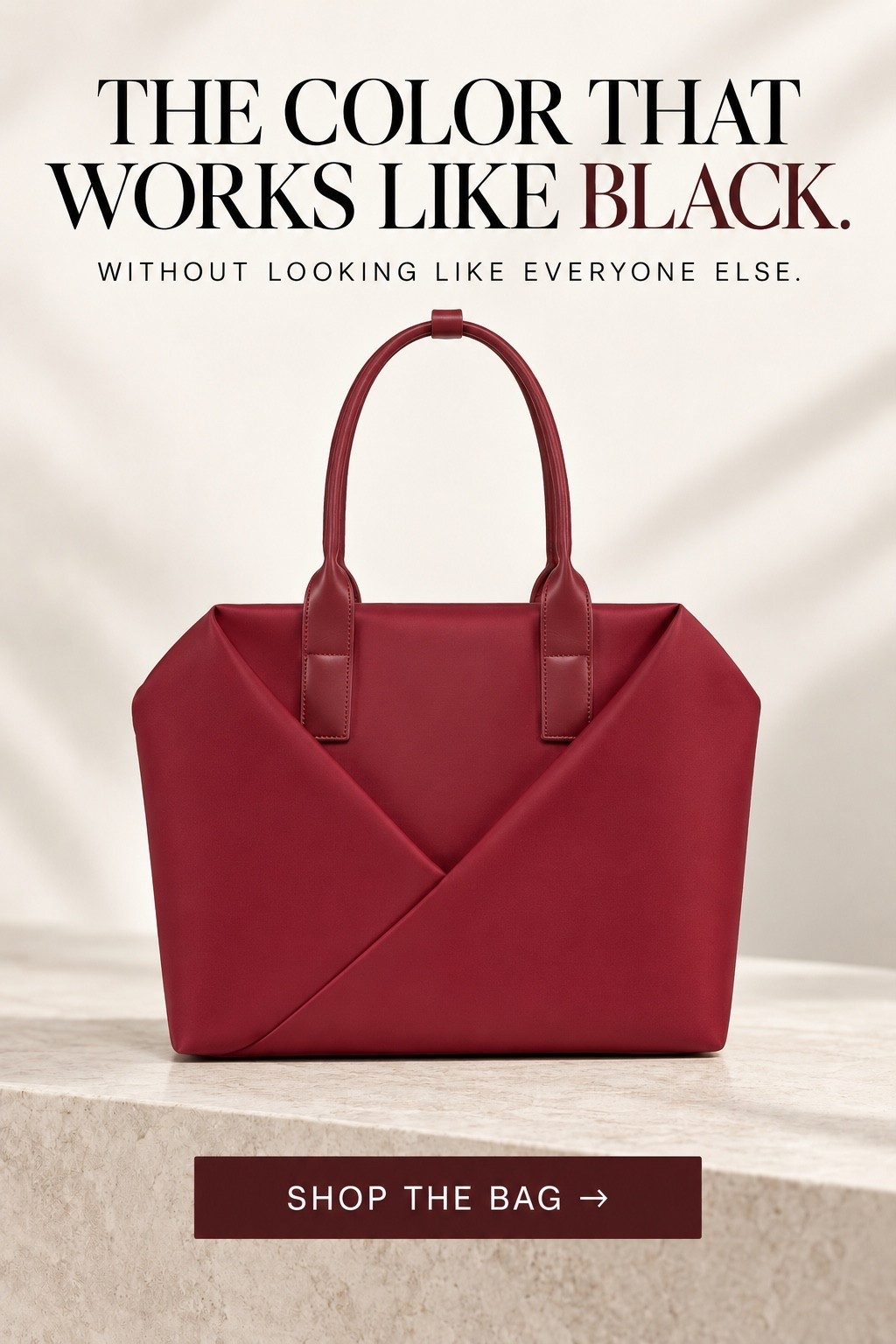 You don’t need another black work bag.

Burgundy gives you the same versatility with more depth. Wear it with black, navy, charcoal, camel, or ivory, and the whole outfit looks more intentional.

BUY IT IF:
• Your wardrobe is mostly neutral
• You want one bag that works Monday through Friday
• You need polish without obvious logos

SKIP IT IF:
• You rarely carry a structured bag
• It won’t fit your daily essentials

The bag and the camel coat, ivory knit, and charcoal trouser matches are linked in my LTK storefront.

Save this formula: camel + ivory + charcoal + burgundy.

#LTKWorkwear