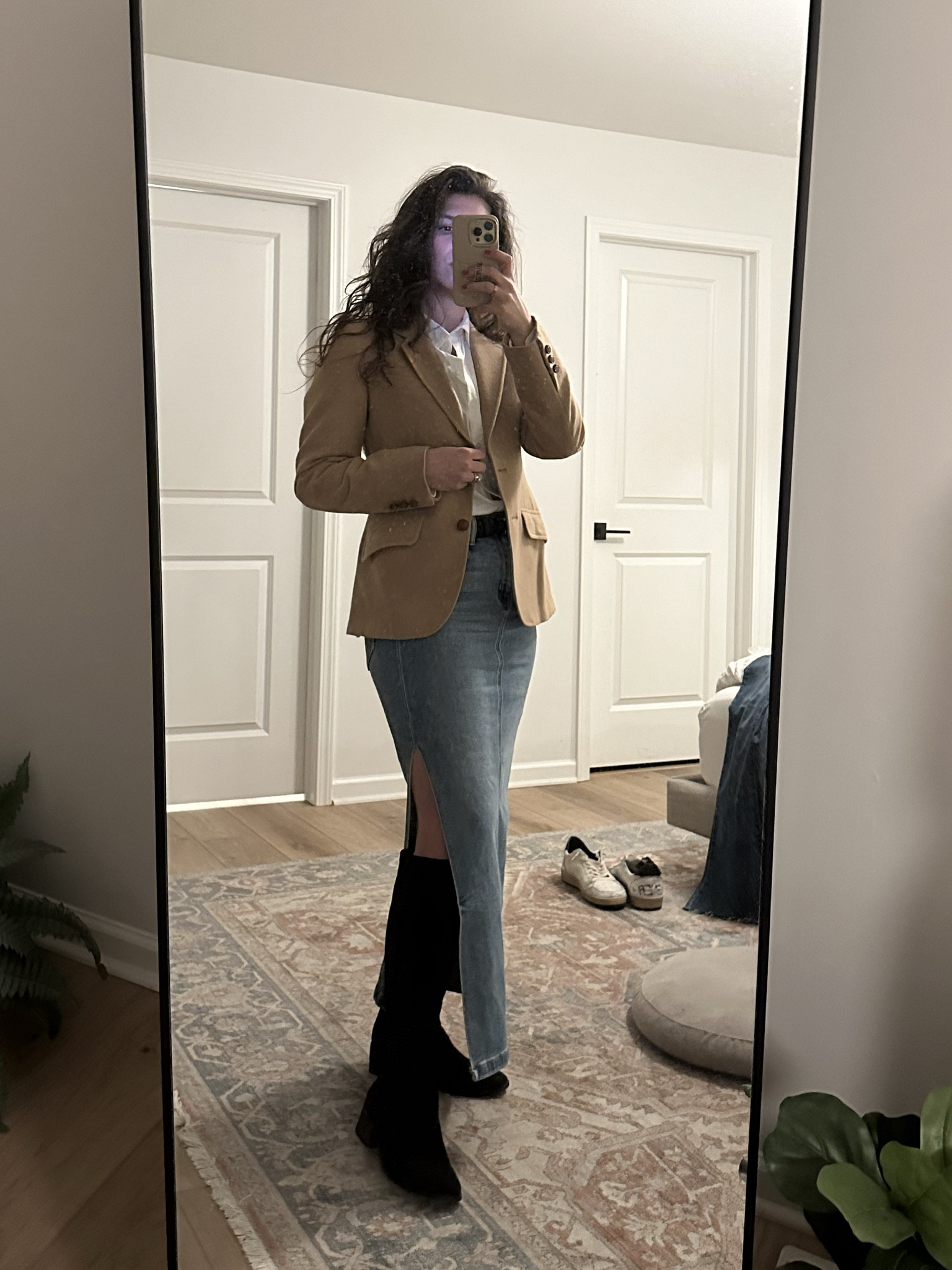 Classic chic dressy casual outfit paired with the perfect petite tall black boot 👌🏼

#LTKfindsunder50 #LTKstyletip #LTKworkwear