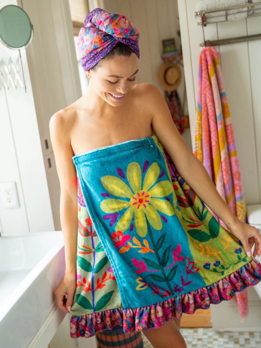 Shower Body Towel Wrap - Flowers | Natural Life