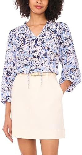 Vince Camuto Raglan Peasant Split Neck Blouse | Amazon (US)