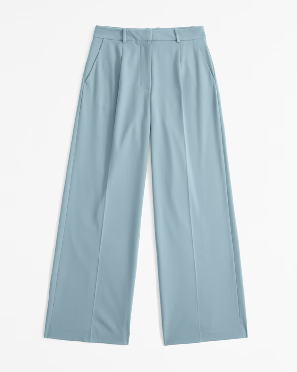 Mid Rise Tailored Wide Leg Pant | Abercrombie & Fitch (US)