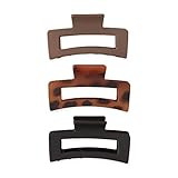 Hadley Wren Women's Matte Claw Clip for Long or Short Hair of all Textures, Set of 3, Neutral Colors | Amazon (US)