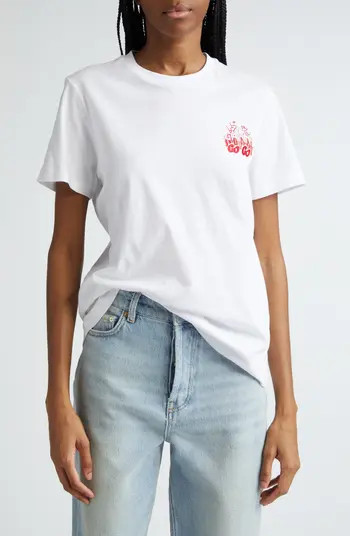 Ganni Go Go Embroidered Cotton Graphic T-Shirt | Nordstrom | Nordstrom
