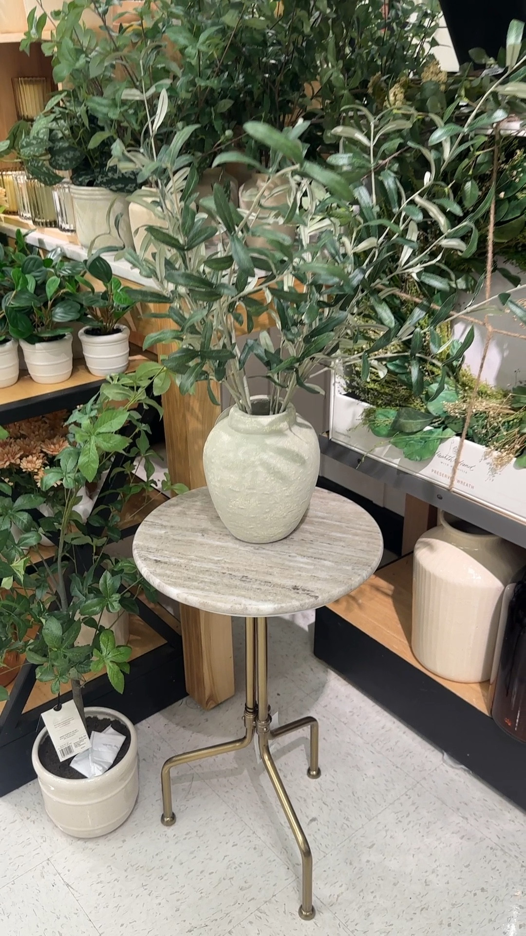 Beautiful marble side table and eucalyptus florals in vase from target! 

#LTKWatchNow #LTKHome #LTKFindsUnder50