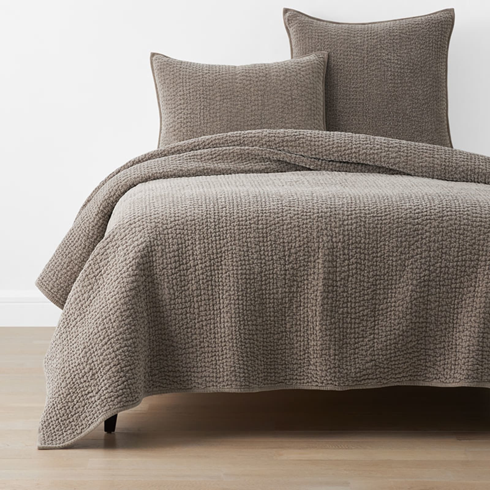 Ophelia Handcrafted Quilt - Dark Taupe, Full/Queen | The Company Store