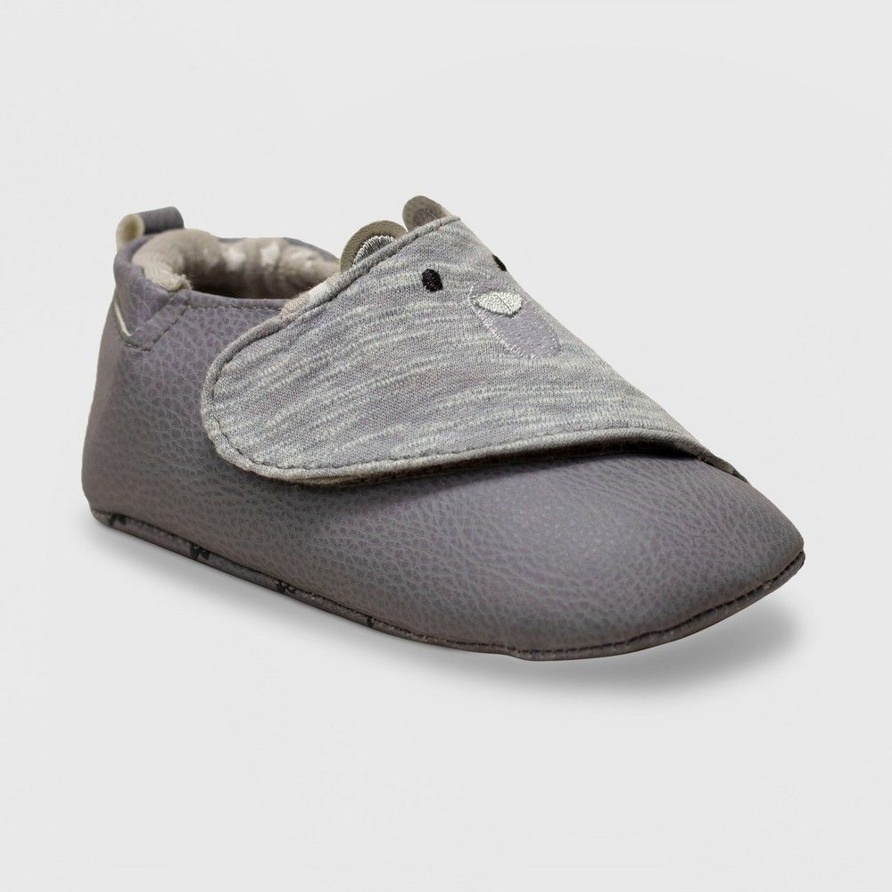 Ro+Me by Robeez Baby Boys' Bear Sneakers - Gray 0-6M, Boy's | Target