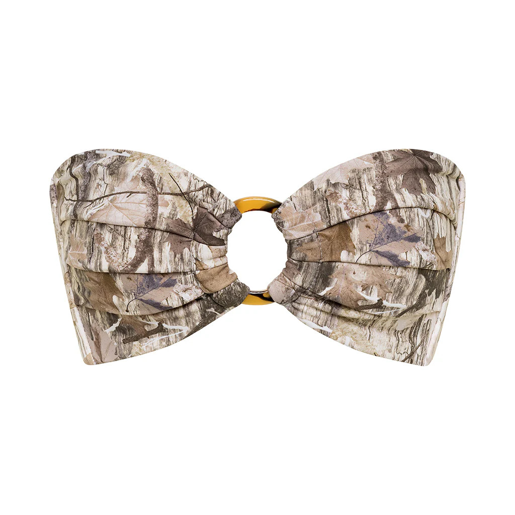 Camo Tori Ties Bandeau Bikini Top | Montce