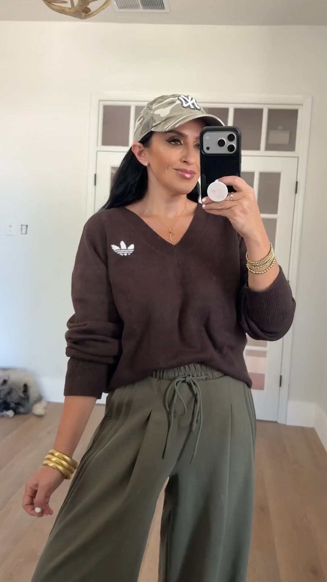 Adidas brown sweater 15% off