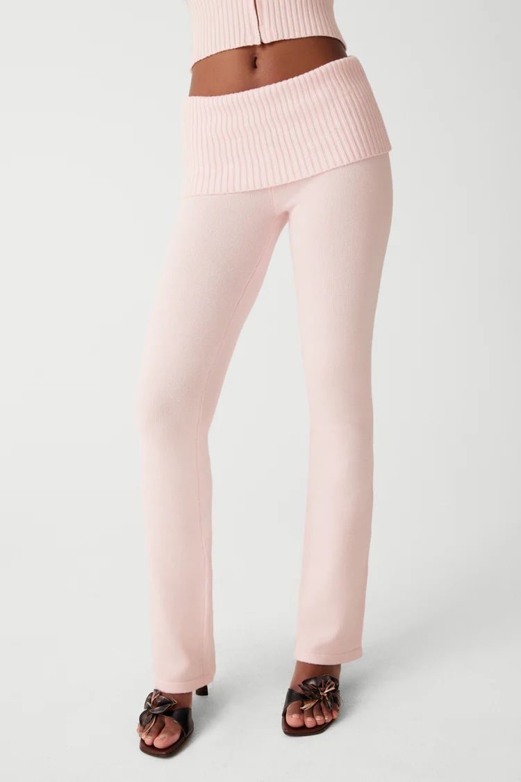 Mason Cloud Knit Flare Pant - Rose Quartz | Frankies Bikinis