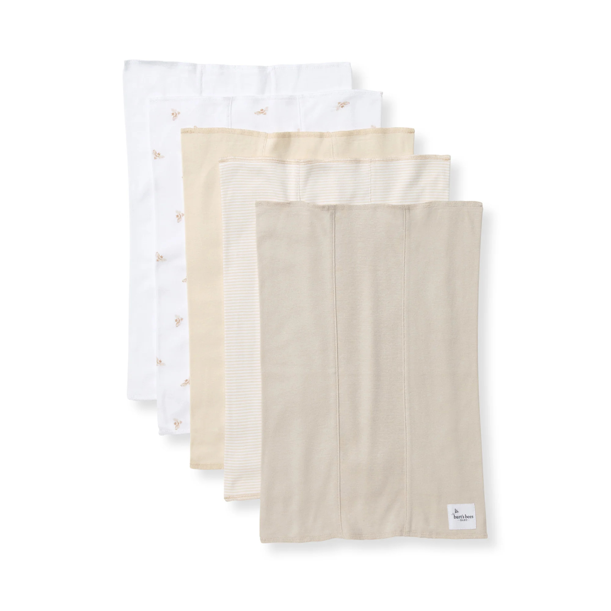 Golden Bee Organic Cotton Burp Cloths 5 Pack | Burts Bees Baby