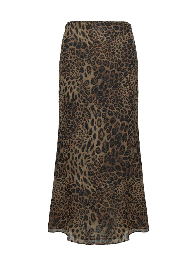 Eleganza Maxi Skirt Leopard | Princess Polly US