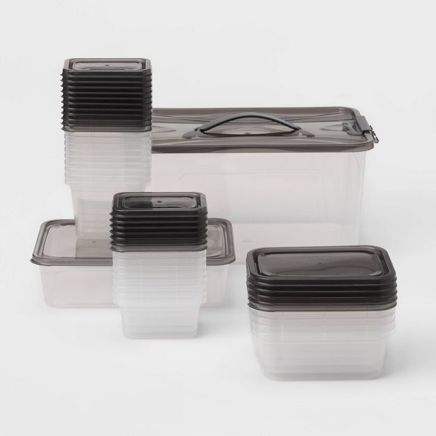 50pc Food Storage Container Set Gray - Room Essentials™ | Target