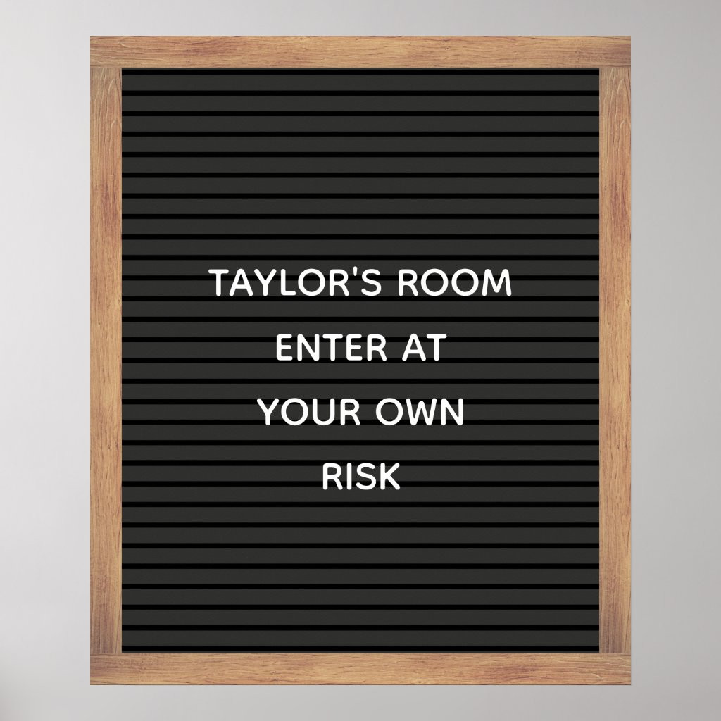 Black Letter Board Sign Custom Message Poster | Zazzle