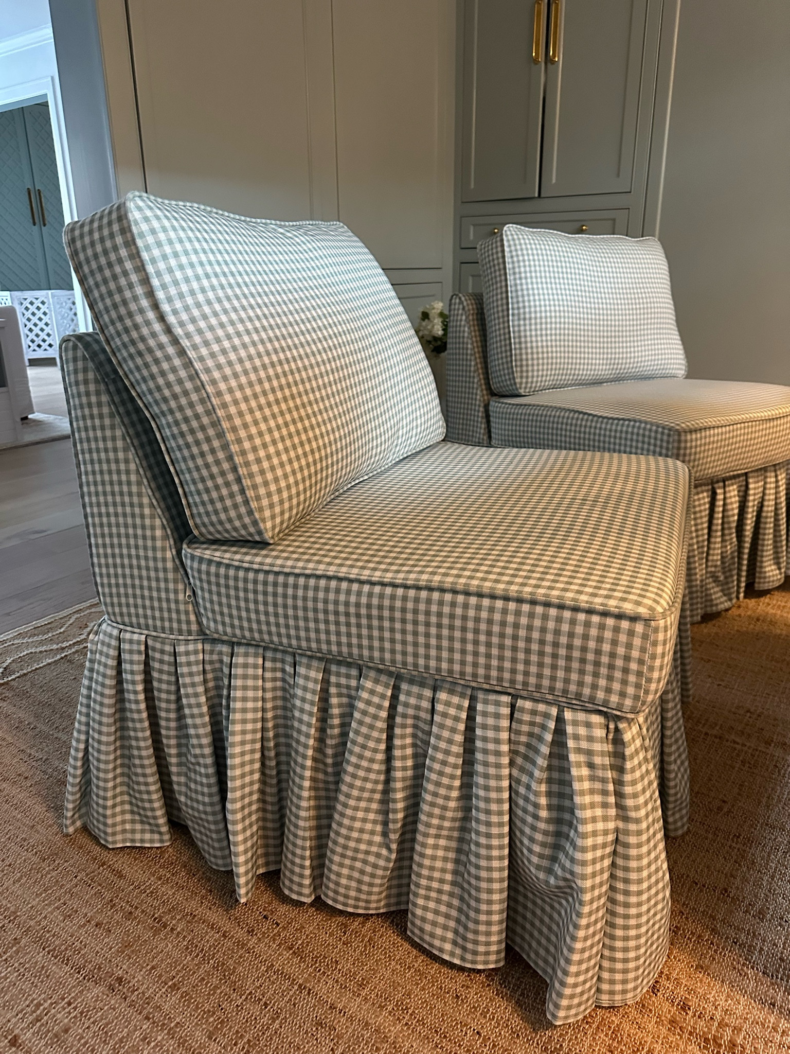 Gingham ruffle chairs back in stock! 