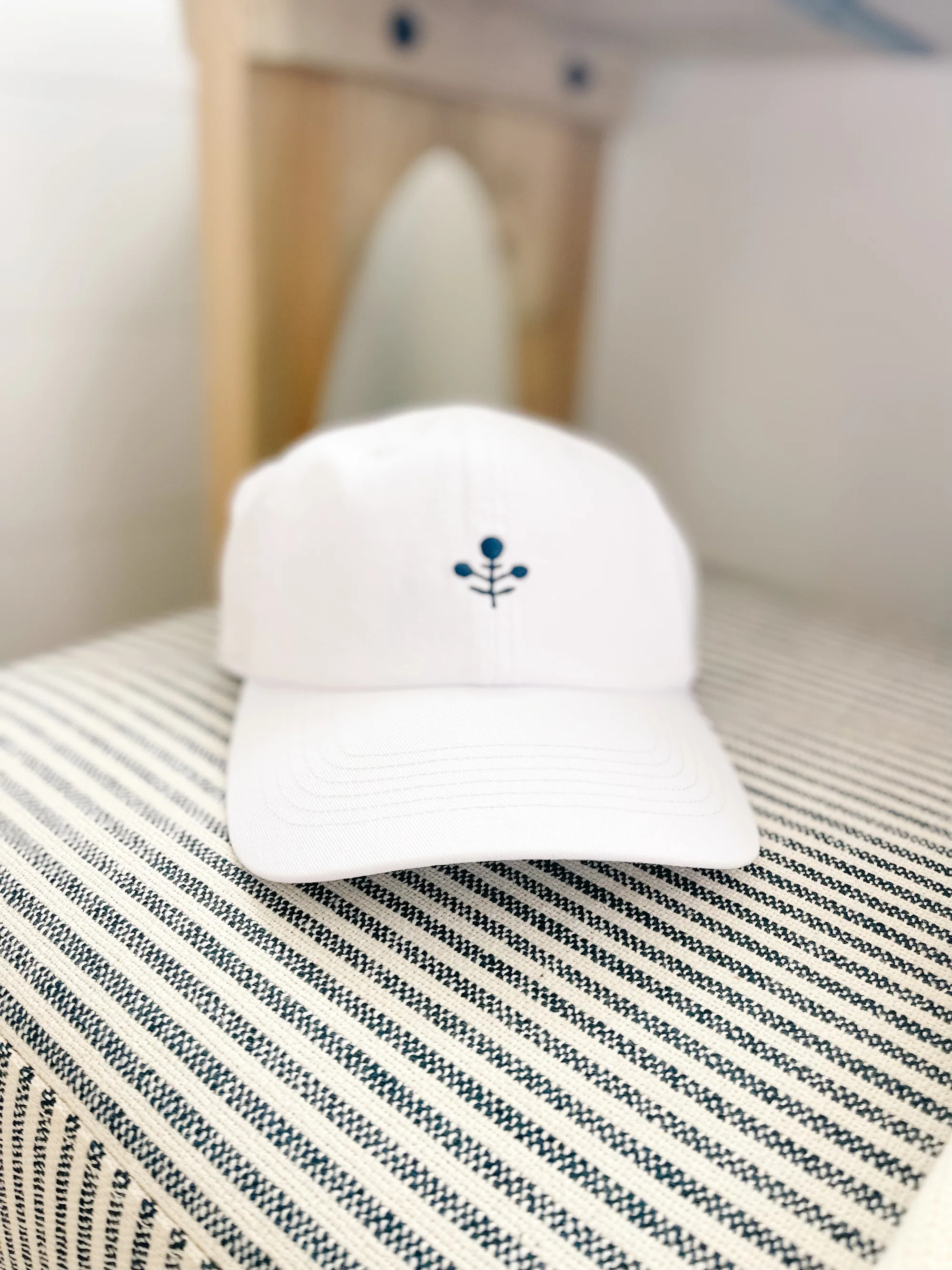 Marea Flower Baseball Hat - White | Marea