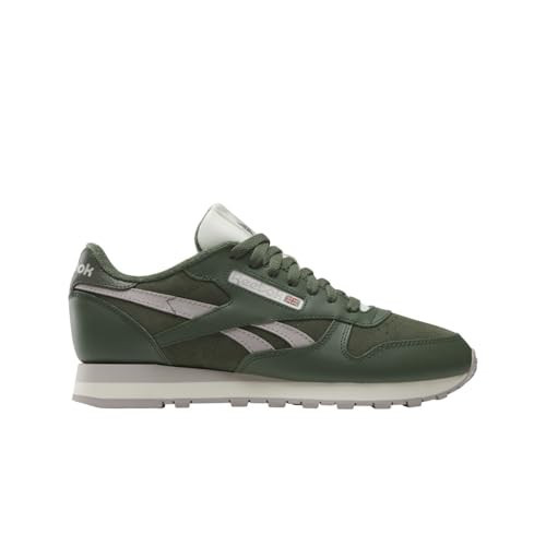 Reebok Unisex Classic Leather Sneaker, Breakaway Green/Breakaway Green/Hazy Grey, 14.5 Women/ 13 Men | Amazon (US)