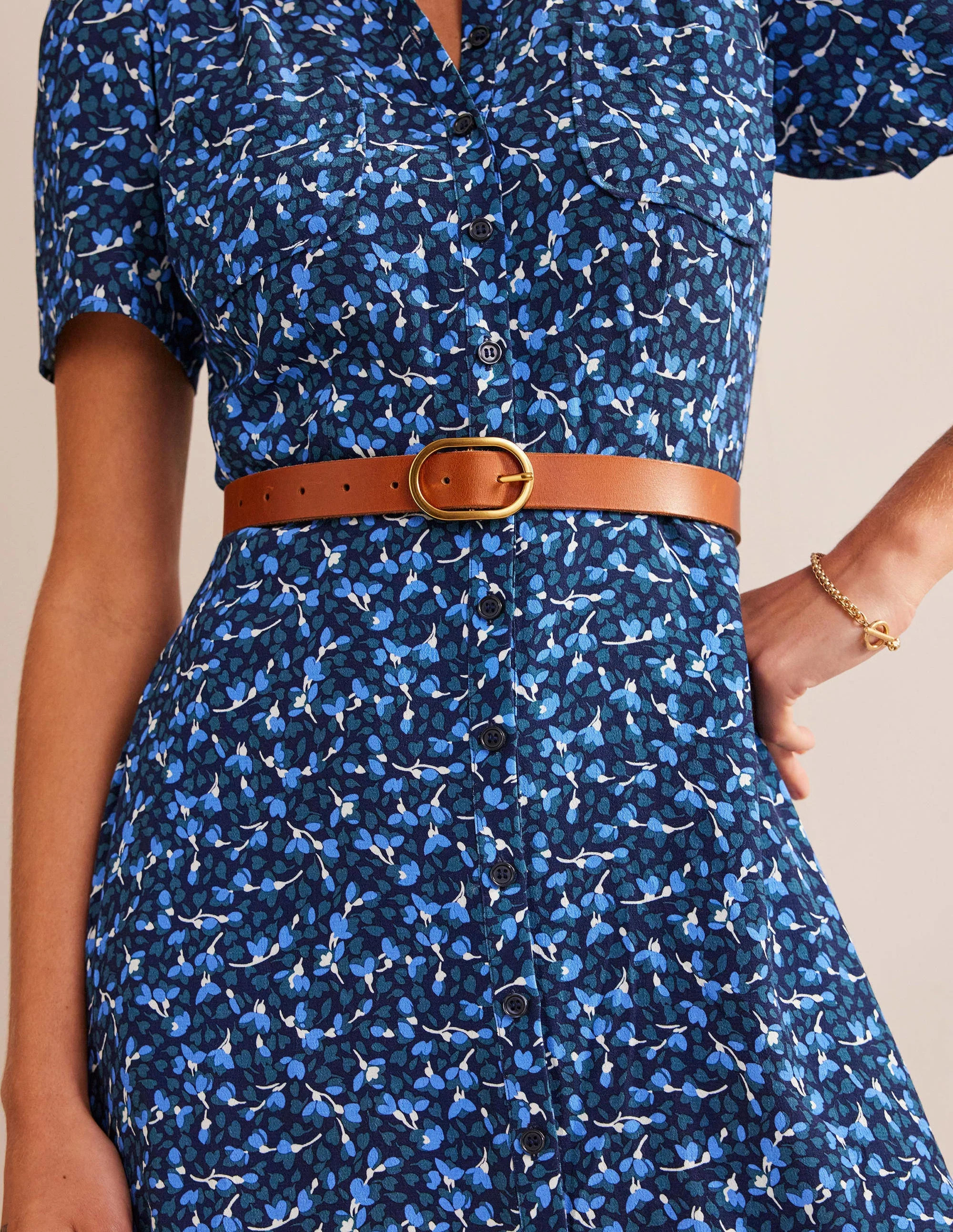 Classic Leather Belt-Tan | Boden (US)