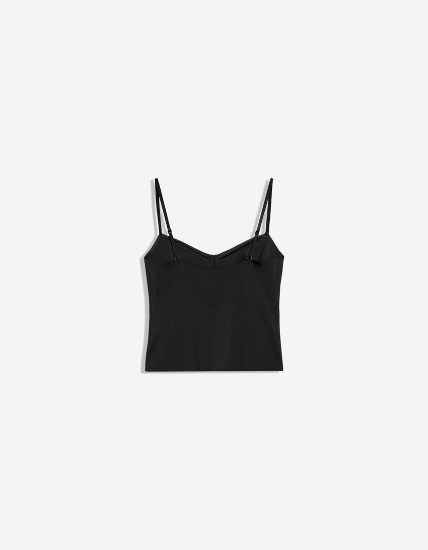 Sweetheart neckline camisole top - BERSHKA LOVERS - Women | Bershka UK