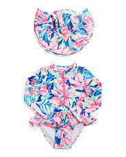 Infant Girls Floral Paddle Suit With Hat | Baby Girls (0-24m) | Marshalls | Marshalls