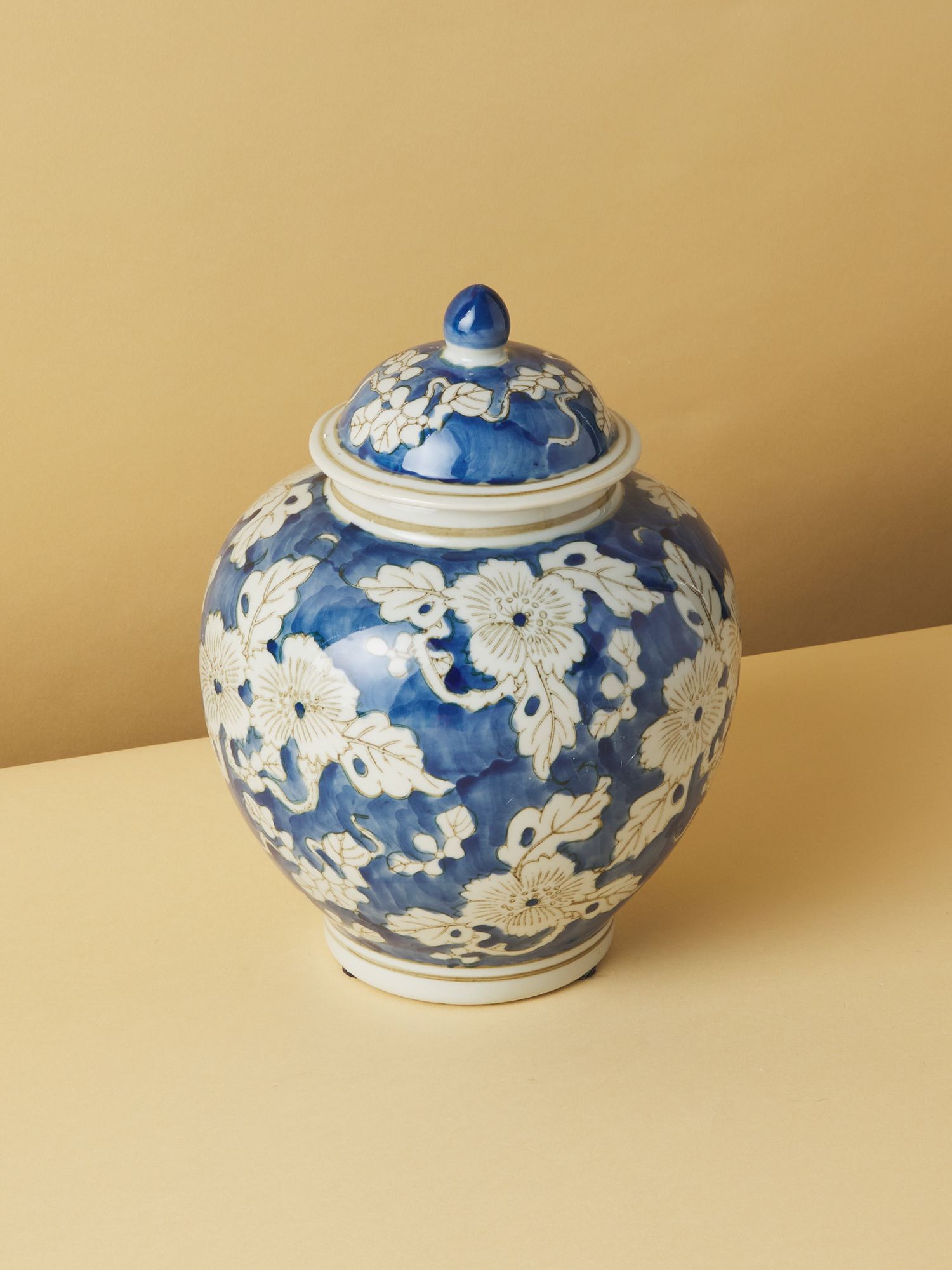 10.5in Ceramic Chinoiserie Decorative Jar | Decorative Objects | HomeGoods | HomeGoods