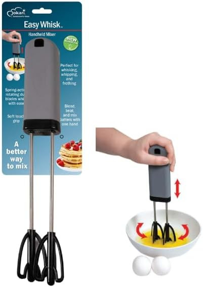 Jokari Easy Whisk One-Handed Mixer for Simple Whisking for Cooks of Any Age. Press and Beat Techn... | Amazon (US)