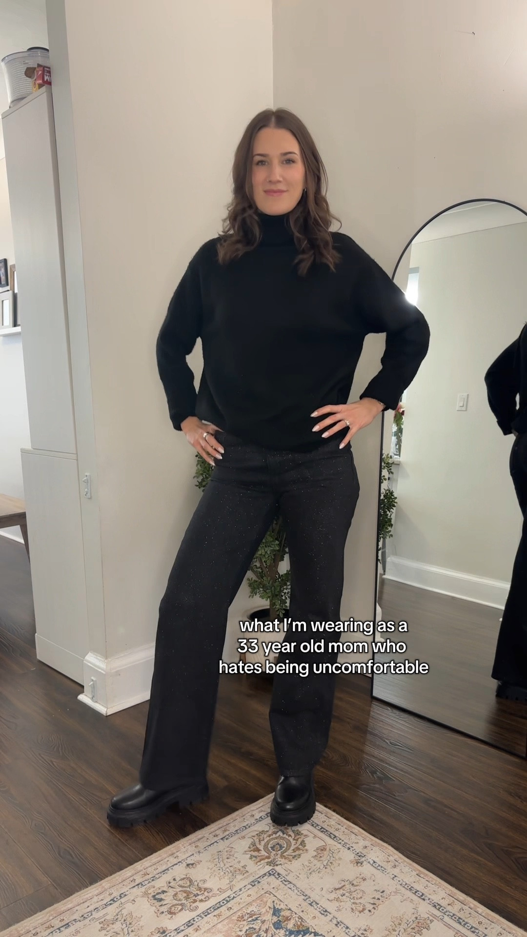 Wearing a small in the sweater and a size 28 in the jeans! 

#LTKcanada #LTKwinter