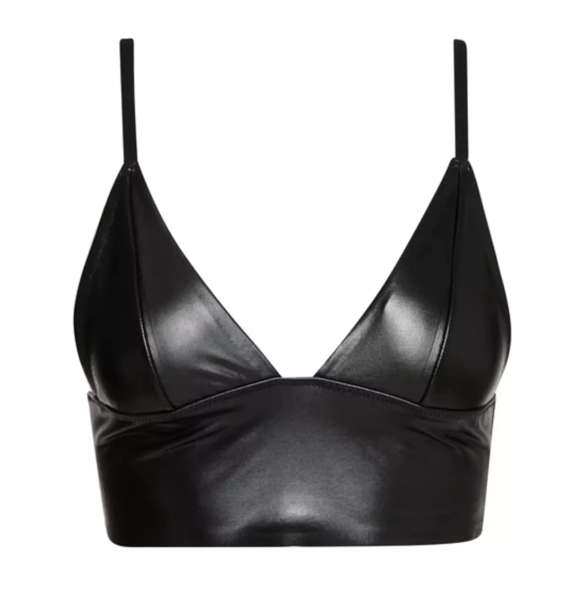 Faux Leather Bralette Top