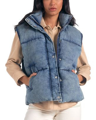 Elan Denim Puffer Vest  | Bloomingdale's Women | Bloomingdale's (US)