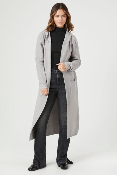 Hooded Duster Cardigan Sweater | Forever 21 (US)